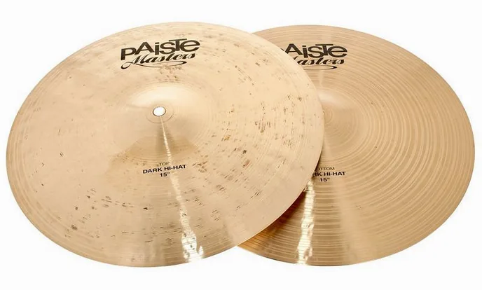 Paiste 15" Masters Dark Hi-Hat, vue de trois quarts, photo 2
