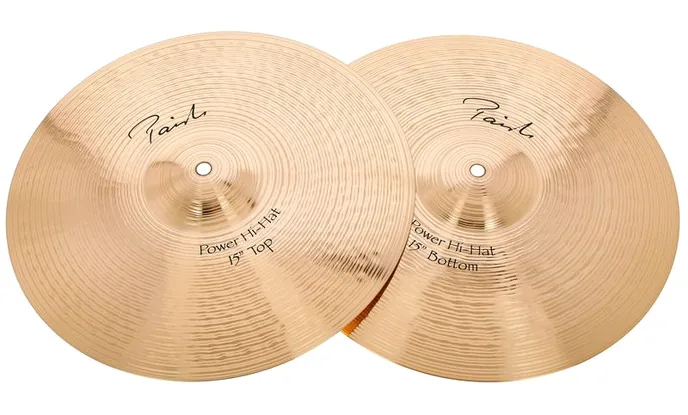 Paiste 15" Signature Power Hi-Hat, vue de profil, photo 2