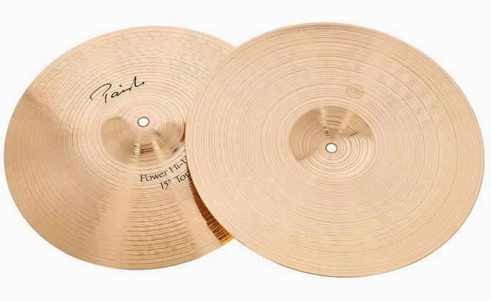 Paiste 15" Signature Power Hi-Hat, vue de face, photo 3
