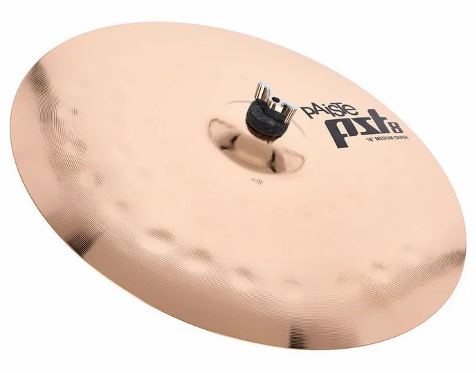Paiste 16" PST8 Reflector Mediu Crash, de face sur fond neutre