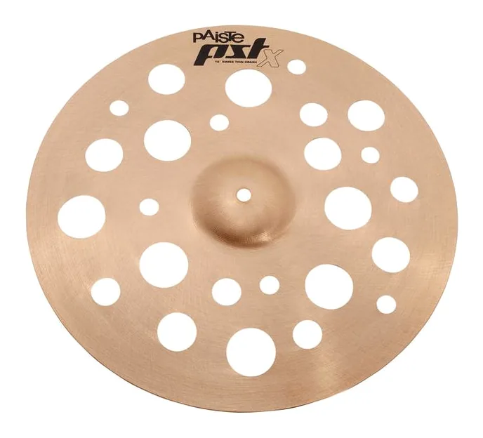 Paiste 16" PSTX Swiss Thin Crash, vue de trois quarts, photo 2