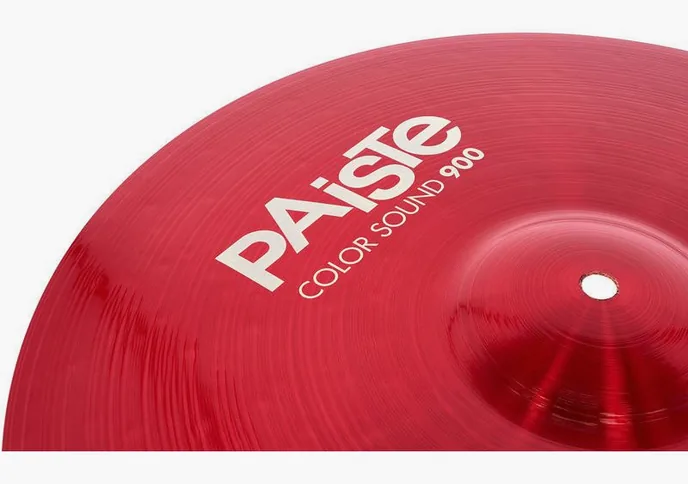 Paiste 18" 900 Color Sound Crash RED, vue de face, photo 3