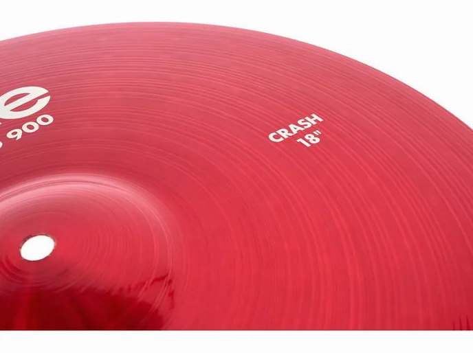 Paiste 18" 900 Color Sound Crash RED, vue de trois quarts, photo 4