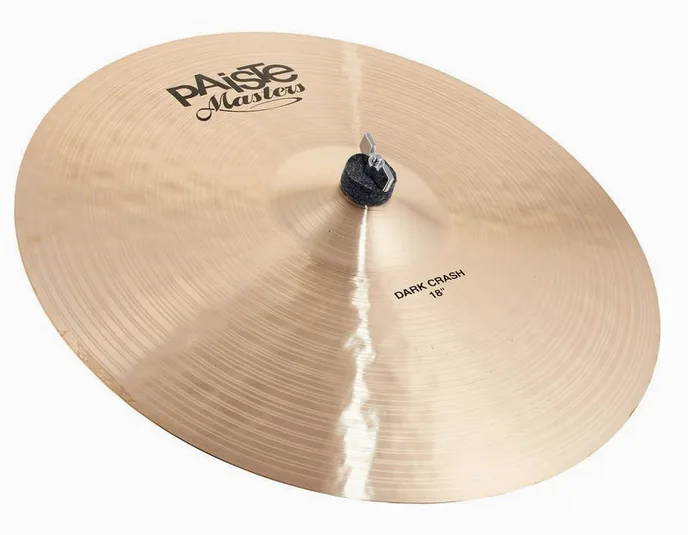 Paiste 18" Masters Dark Crash, de face sur fond neutre