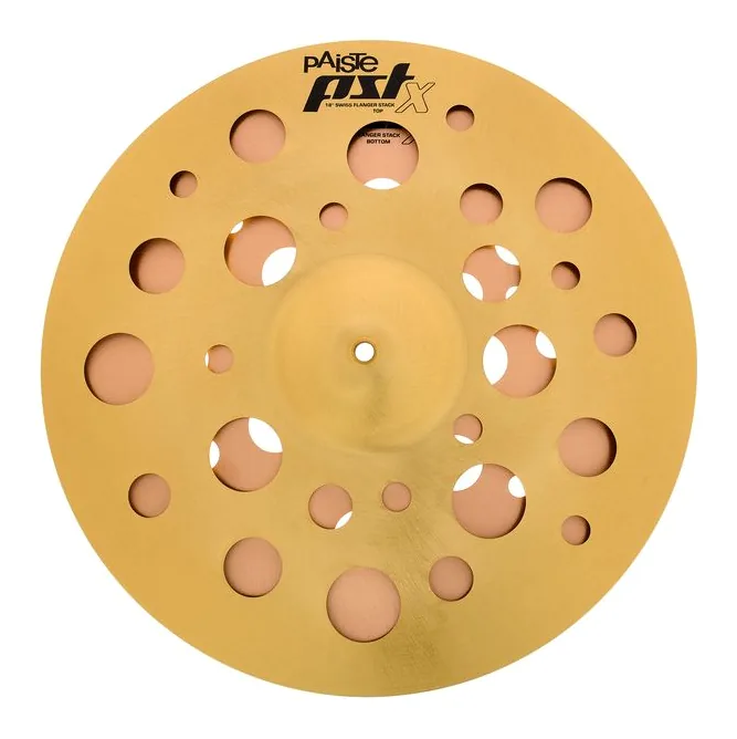 Paiste 18" PSTX Swiss Flanger Stack, sur fond neutre, photo 2