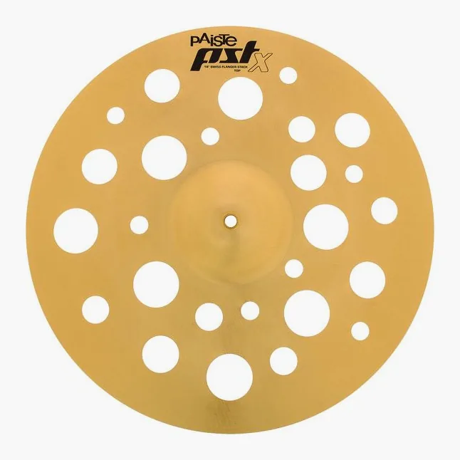 Paiste 18" PSTX Swiss Flanger Stack, vue de près, photo 3