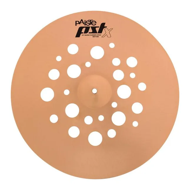 Paiste 18" PSTX Swiss Flanger Stack, vue de profil, photo 4