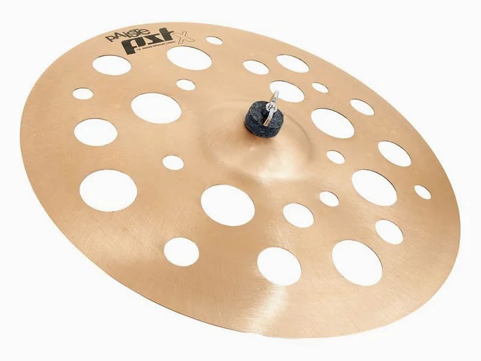 Paiste 18" PSTX Swiss Medium Crash, de face sur fond neutre