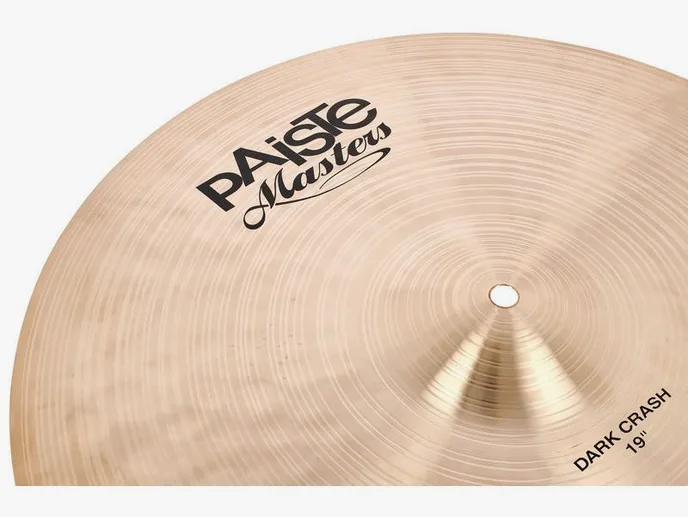 Paiste 19" Masters Dark Crash, vue de trois quarts, photo 3