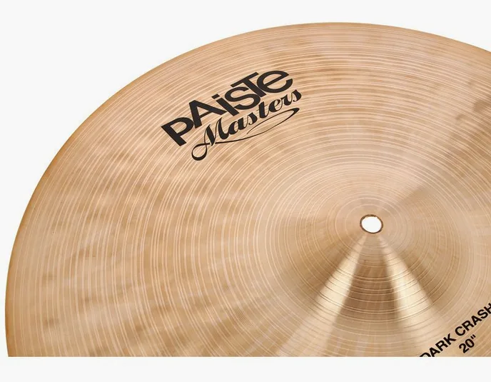 Paiste 20" Masters Dark Crash, sur fond neutre, photo 4