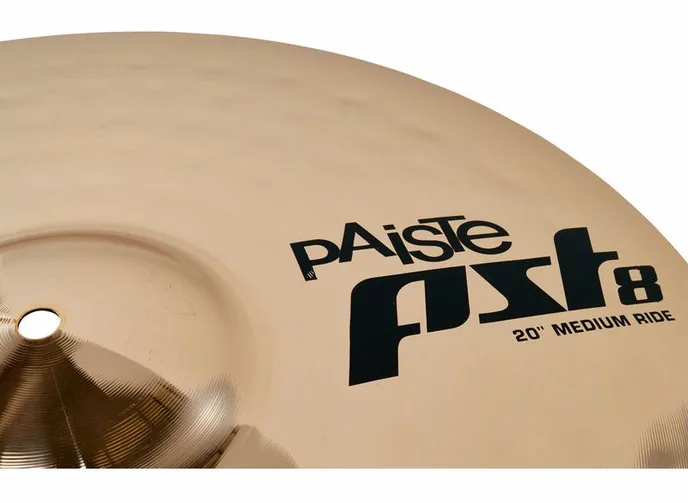 Paiste 20" PST8 Reflector Medium Ride, vue de profil, photo 3