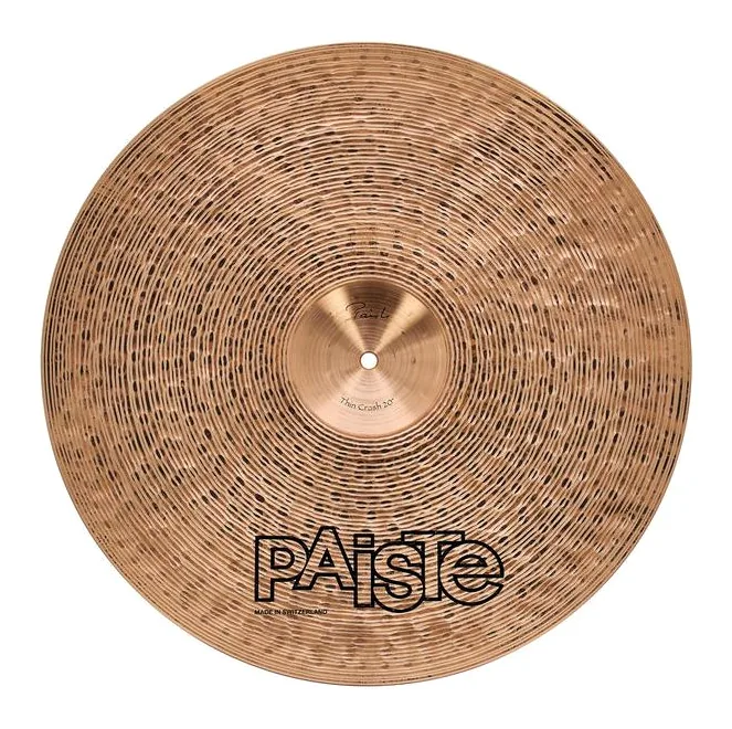 Paiste 20" Traditional Thin Crash, vue de profil, photo 2