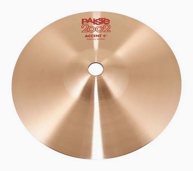 Paiste 2002 06" Accent Cymbal, de face sur fond neutre