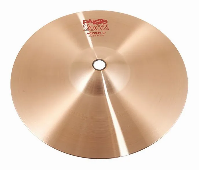 Paiste 2002 08" Accent Cymbal, de face sur fond neutre