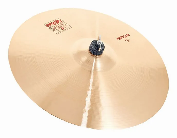 Paiste 2002 Classic 16" Medium Crash, de face sur fond neutre