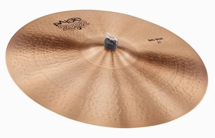Paiste 21" 2002 Black Big Beat Cymbal, de face sur fond neutre