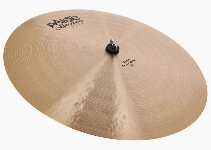 Paiste 22" Masters Dark Flatride, de face sur fond neutre