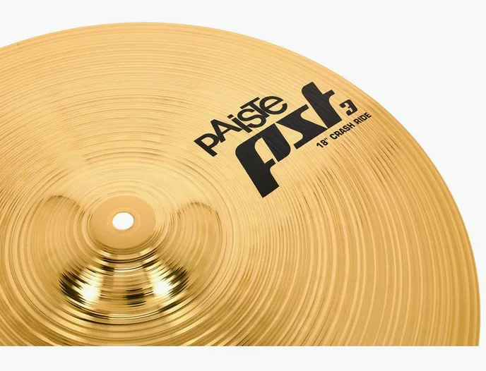 Paiste PST3 18" Crash / Ride, vue de profil, photo 4