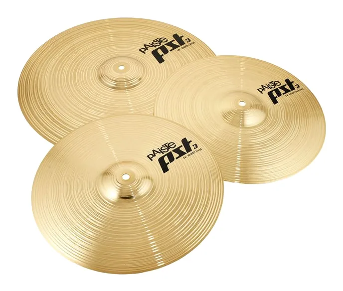 Paiste PST3 Starter Pack Set, vue de près, de face
