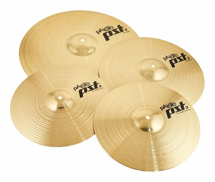 Paiste PST3 Universal Standard Set, de face sur fond neutre