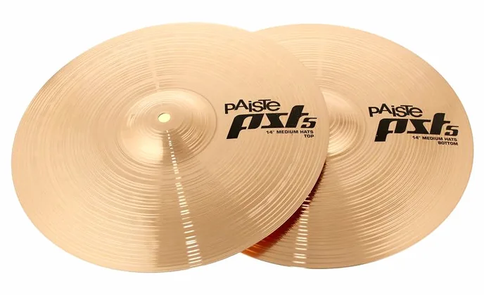 Paiste PST5 14" Medium Hi-Hat '14, sur fond neutre, photo 2