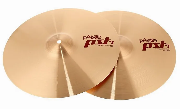Paiste PST7 14" Heavy Hi-Hat, vue de profil, photo 2