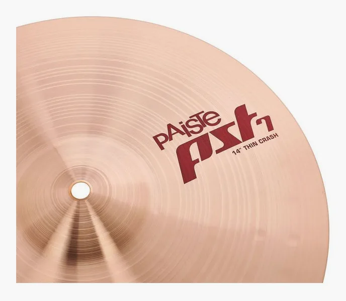 Paiste PST7 14" Thin Crash, vue de trois quarts, photo 4