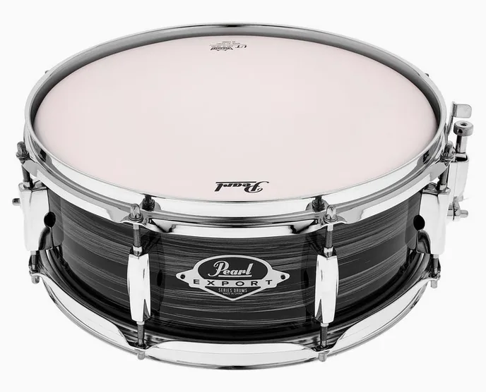 Pearl 13"x05" Export SD G. Silver, de face sur fond neutre