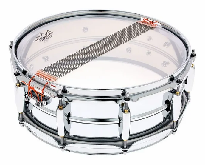 Pearl 14"x05" Sensitone Steel, vue de trois quarts, photo 4
