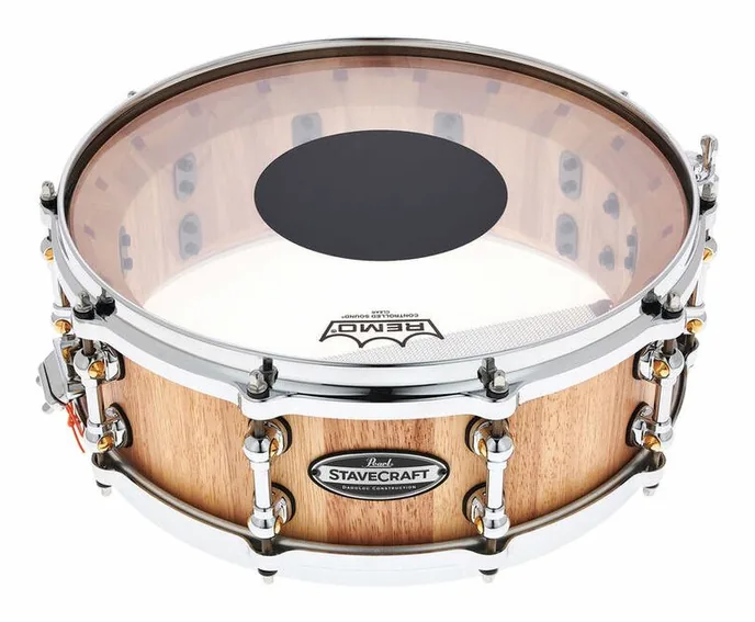 Pearl 14"x05" StaveCraft Thai Oak, vue de près, de face