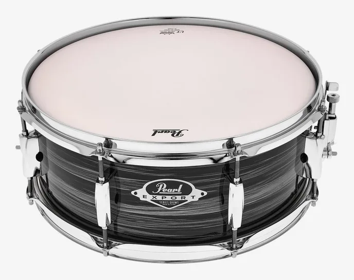 Pearl 14"x5.5" Export SD G. Silver, vue de près, de face