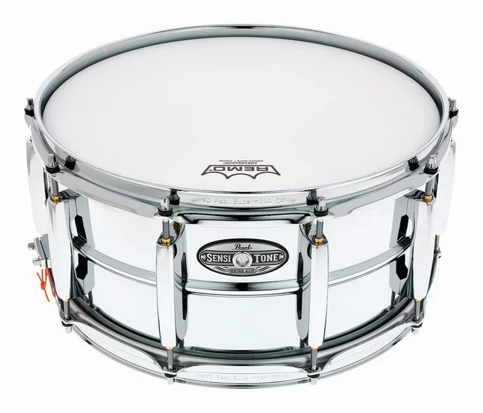 Pearl 14"x6,5" Sensitone Steel, vue de face