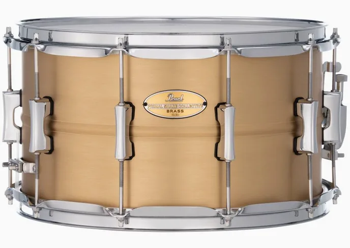 Pearl 14"x08" Primal Col. Brass SD, vue de près, de face