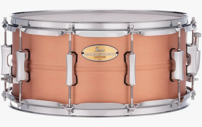 Pearl 14"x6,5" Primal Col. Copper SD, vue de près, de face