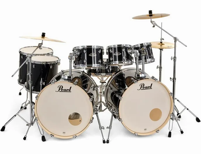 Pearl 22" Export Double Bass Set JB, de face sur fond neutre