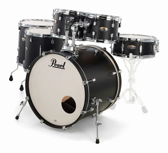Pearl Decade M. 6pcs Shell Pack S.BK, de face sur fond neutre