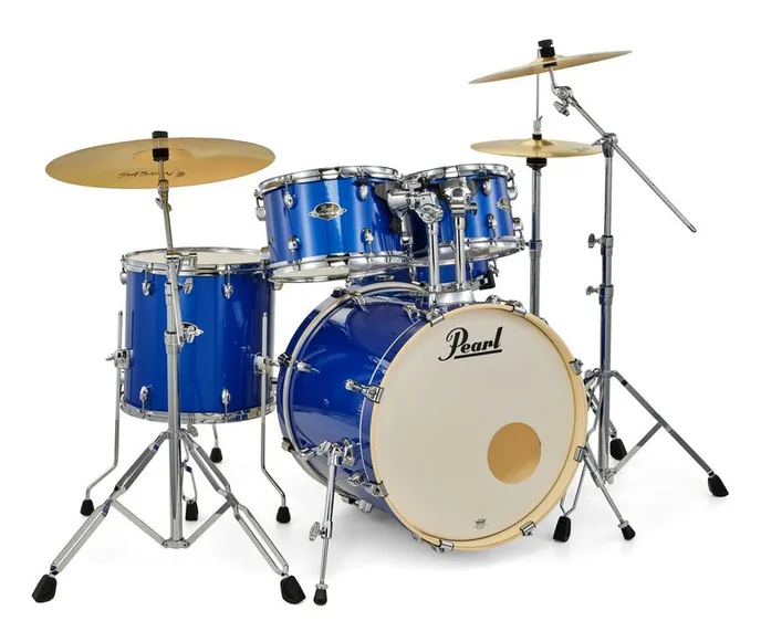 Pearl Export 20" Studio Mid. Blue, vue de profil, photo 3