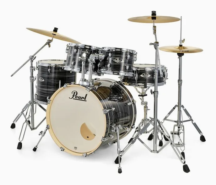 Pearl Export 22" Rock G.Silver, vue de trois quarts, photo 2