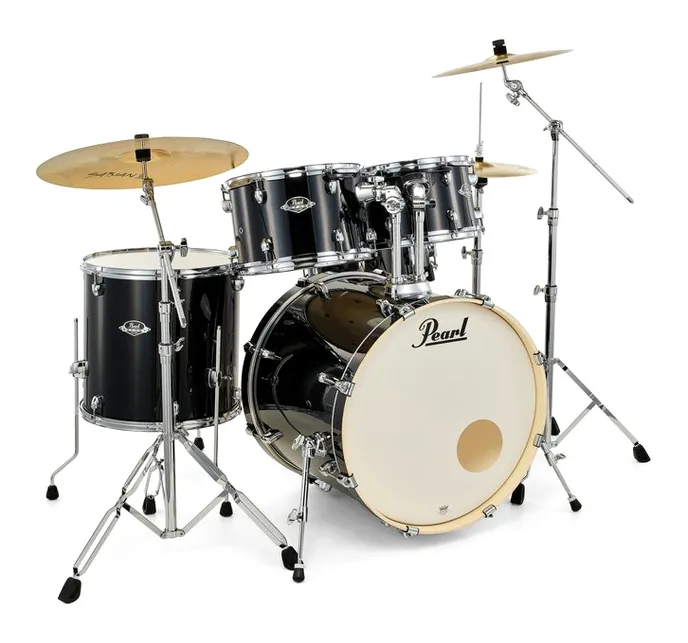 Pearl Export 22" Rock Jet Black, vue de trois quarts, photo 3