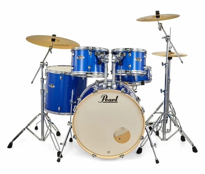 Pearl Export 22" Rock Mid. Blue, vue de près, photo 2