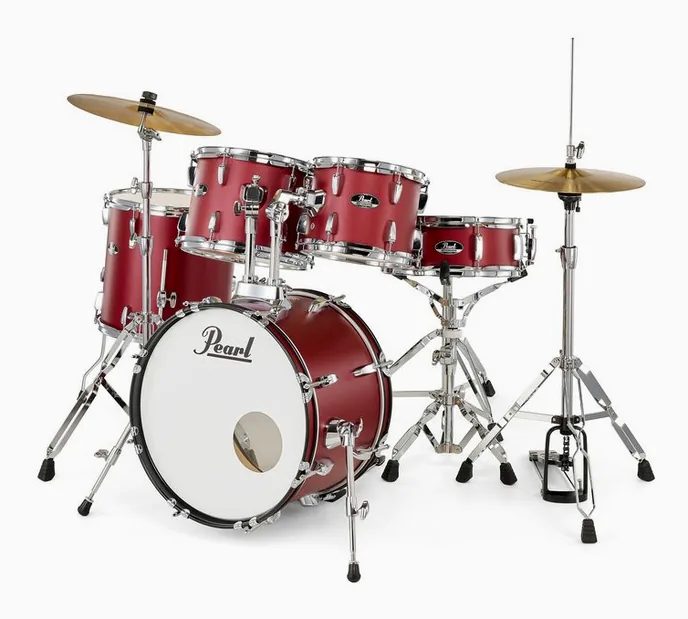 Pearl Roadshow 18" Matte Red, vue de près, de face
