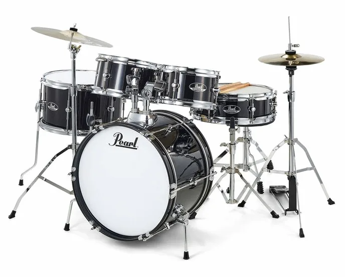 Pearl Roadshow Jr. Jet Black, vue de près, de face