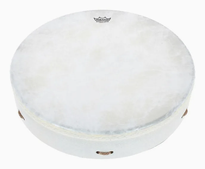 Remo Buffalo Drum 16"x3,5", vue de près, de face