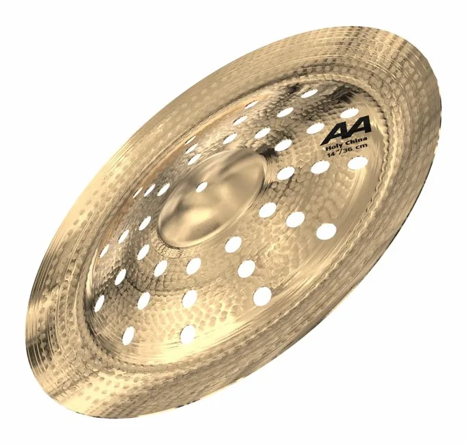 Sabian 14" AA Holy China Bril., de face sur fond neutre