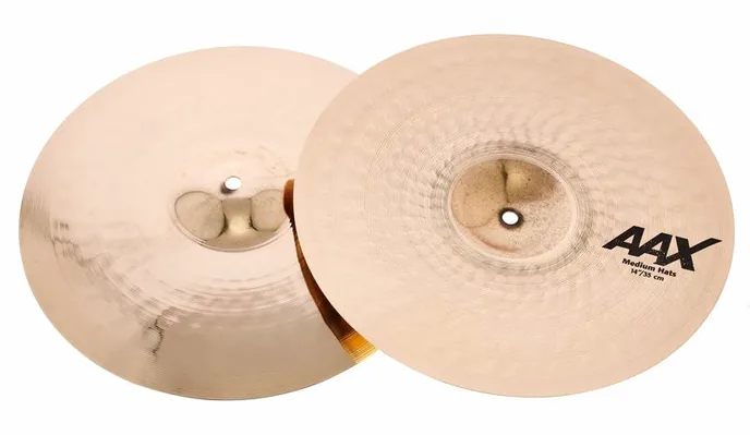 Sabian 14" AAX Medium Hi-Hat, vue de profil, photo 3