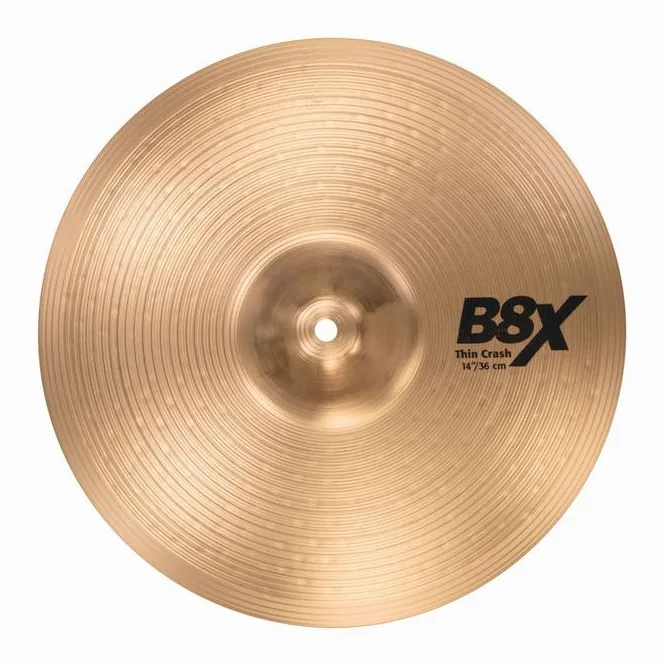 Sabian 14" B8X Thin Crash, vue de profil, photo 2