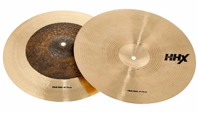 Sabian 14" HHX Click Hats, sur fond neutre, photo 3