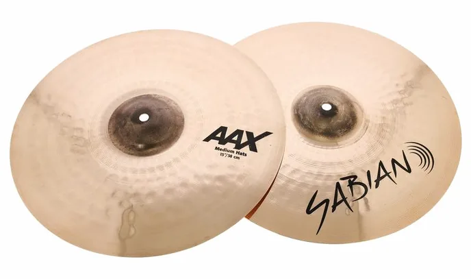 Sabian 15" AAX Medium Hi-Hat, sur fond neutre, photo 2