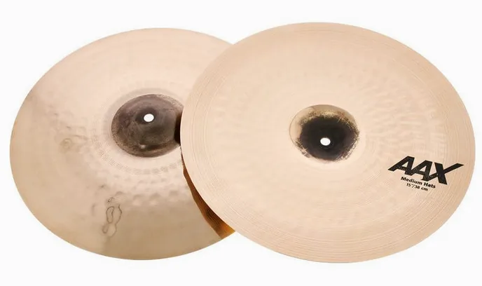 Sabian 15" AAX Medium Hi-Hat, sur fond neutre, photo 3
