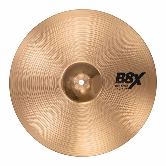 Sabian 15" B8X Thin Crash, sur fond neutre, photo 2